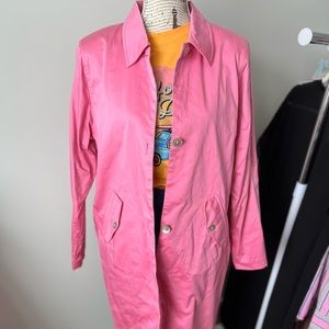 Vintage bubblegum pink trench coat